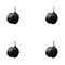 Service Caster 2'' Black Metal Hood Twin Wheel Caster Nylon Wheels 5/16 Thread Stem , 4PK SCC-TS02S50D-NYS-FB-5161810-4 - alternate 1